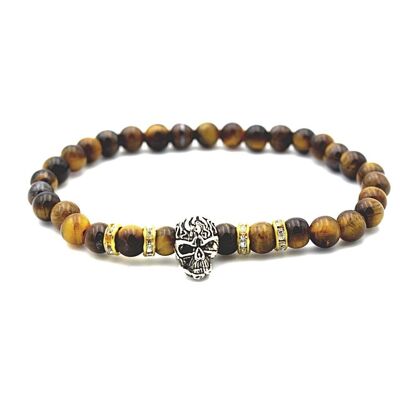 Fabuloso brazalete de piedras preciosas de ojo de tigre de LRV 44UK / SKU272