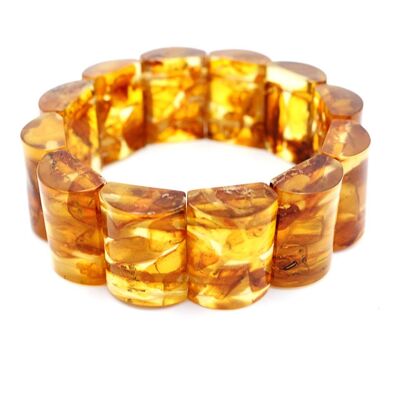 Bracciale grande in ambra baltica naturale di LRV 260 / SKU282