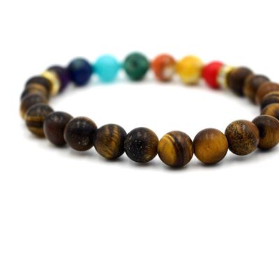 Raw Tiger Eye and mixed Gemstone Bracelet by LRV Gem109 / SKU288