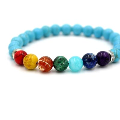Bracelet Charming Mix Turquoise & Gemstone par LRV / SKU291