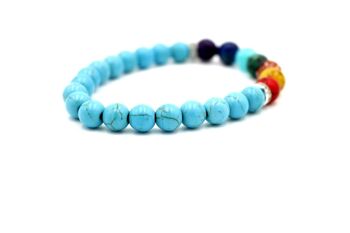 Bracelet Charming Mix Turquoise & Gemstone par LRV / SKU291 2