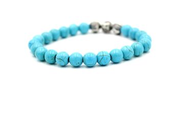 Bracelet en pierres précieuses turquoises / SKU293 2