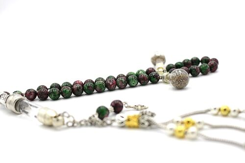 Ruby Zoisite Gemstone Prayer Beads Jewellery Tesbih / SKU298