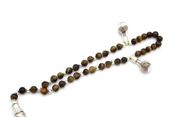Perles de prière en pierres précieuses de bronzite / SKU302 3