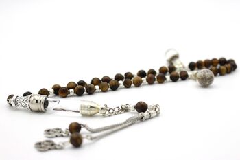Perles de prière en pierres précieuses de bronzite / SKU302 4