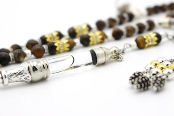 Perles de prière en pierres précieuses de bronzite Tesbih par Luxury R Visible LRV / SKU303 1