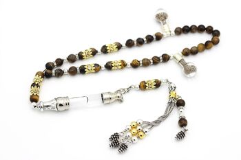 Perles de prière en pierres précieuses de bronzite Tesbih par Luxury R Visible LRV / SKU303 3