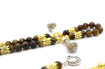 Perles de prière en pierres précieuses de méditation Bronzite par LRV / SKU320 2
