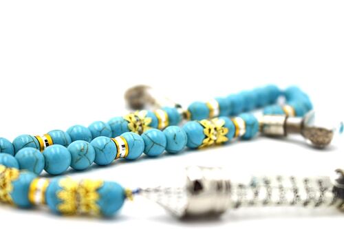 Turquoise Gemstone Prayer Beads Jewellery by Luxury R Visible LRV BS220K / SKU321