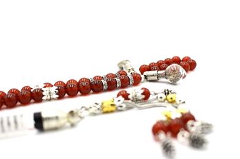 Perles de prière personnalisées en agate cerise gemme uniquement / SKU329 6