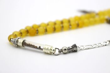 Perles de prière en agate jaune unique en son genre uniquement par Luxury R Visible LRV BS50K / SKU330 2