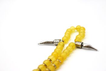 Perles de prière en agate jaune unique en son genre uniquement par Luxury R Visible LRV BS50K / SKU330 3