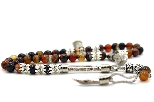 Luxury One of a Kind Meditation Agate Gemstone Prayer Beads Only by Luxury R Visible LRV BS40K / SKU331