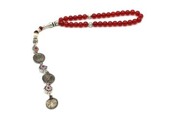 Perles de pierres précieuses d'agate de cristaux roses par Luxury R Visible LRV GM102K / SKU355 1