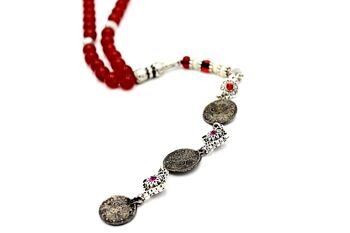 Perles de pierres précieuses d'agate de cristaux roses par Luxury R Visible LRV GM102K / SKU355 3