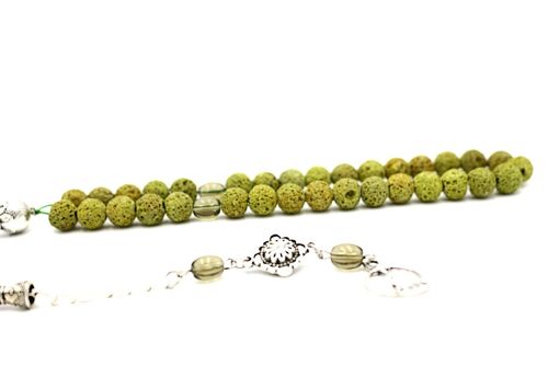 Elegant Green Lava Stone Healing Beads, Only by LRV / SKU364