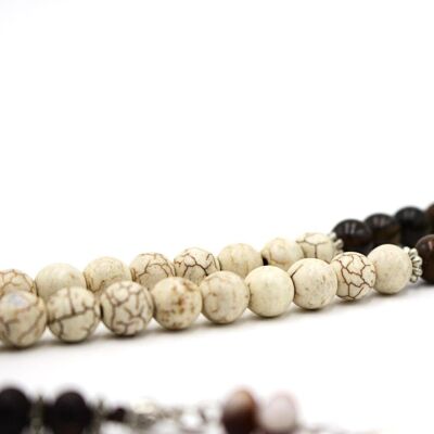 Howlite & Tiger Eye Gemstone Beads / SKU377