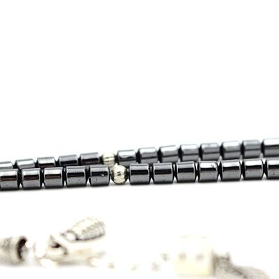 Cylinder Healing Hematite Meditation Beads by LRV / SKU378