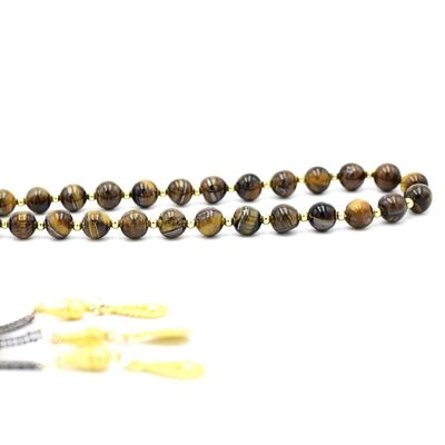 Tiger Eye Gemstone, Meditation & Prayer Beads by LRV UK997K / SKU382