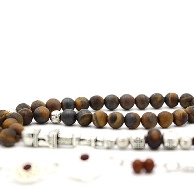 Tiger Eye Gemstone, Meditation & Prayer Beads by LRV UK899K / SKU383