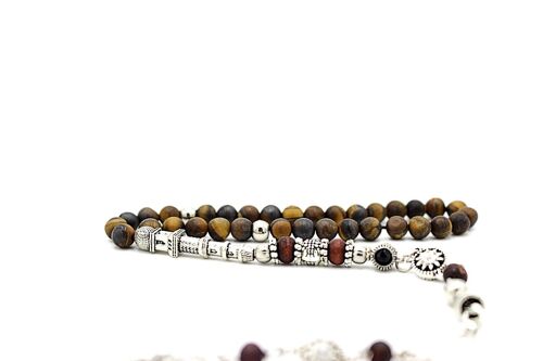 Unpolised Raw Tiger Eye Gemstone, Meditation & Prayer Beads / SKU384