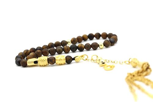 Raw Tiger Eye Gemstone, Meditation & Prayer Beads / SKU386
