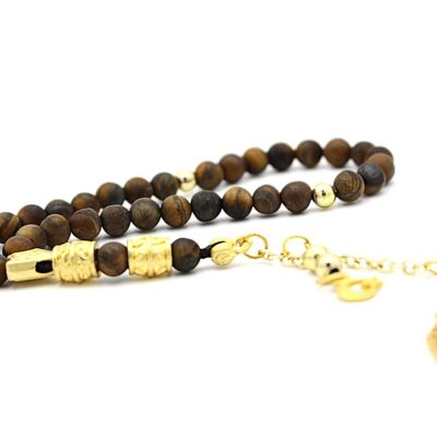 Raw Tiger Eye Gemstone, Meditation & Prayer Beads / SKU386
