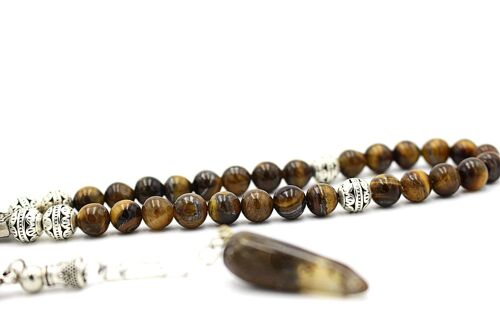 Master Healing Tiger Eye Gemstone, Meditation & Prayer Beads UK887K / SKU387