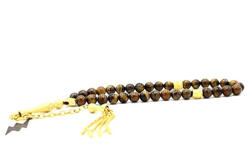 Master Craft Healing Tiger Eye Gemstone, Meditation & Prayer Beads UK877K / SKU388