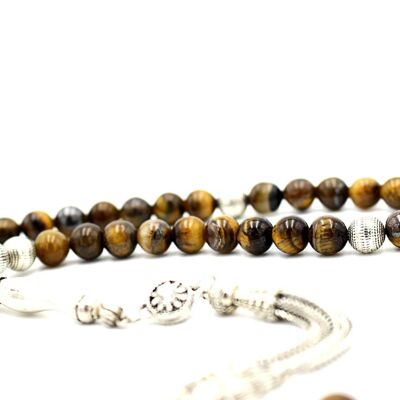 Unique Healing Tiger Eye Gemstone, Meditation & Prayer Beads UK475K / SKU390