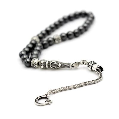 Hematite Gemstone Prayer & Meditation Beads By LRV / SKU402