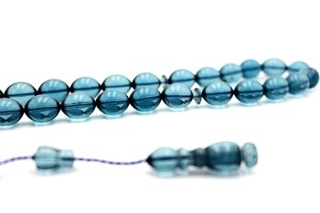 Grandes perles de prière et de méditation cylindriques fabriquées à la main par Ocean Splash UK50K / SKU410 2