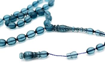 Grandes perles de prière et de méditation cylindriques fabriquées à la main par Ocean Splash UK50K / SKU410 4