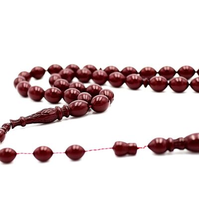 Large Cherry Hand Crafted Orange & Red Glow Cylinder Prayer & Meditation Beads UK20K / SKU414