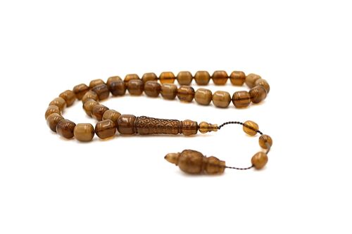 Hand Crafted Brown Combo Cylinder Prayer & Meditation Beads UK599K / SKU420