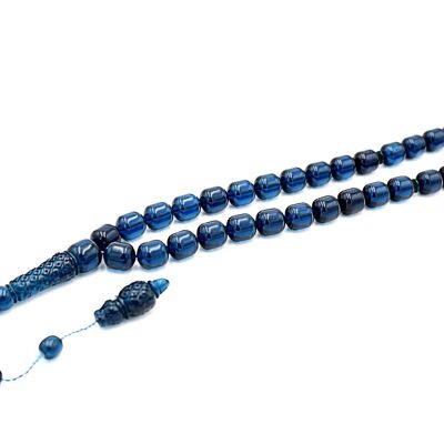 Hand Crafted Navy Breeze Cylinder Prayer & Meditation Beads UK499K / SKU421