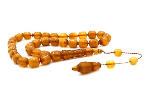 Hand Crafted Brown & Honey Combo Cylinder Prayer & Meditation Beads UK483K / SKU424