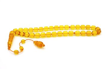 Perles de prière et de méditation en cylindre de brise ambre fabriquées à la main UK413K / SKU425 1