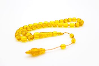 Perles de prière et de méditation en cylindre de brise ambre fabriquées à la main UK413K / SKU425 2
