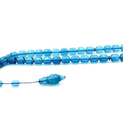 Hand Crafted Sky Blue Cylinder Prayer & Meditation Beads UK313K / SKU427