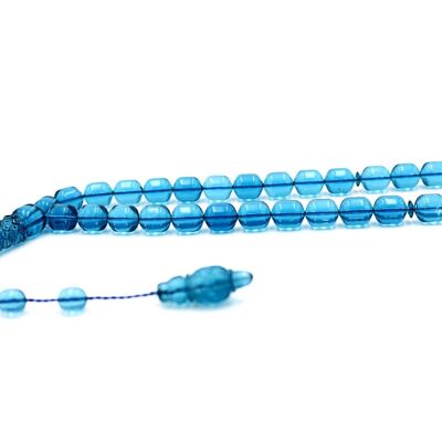 Hand Crafted Sky Blue Cylinder Prayer & Meditation Beads UK313K / SKU427