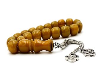 Perles de prière cylindriques parfumées à l'ambre, tasbih / SKU451 1