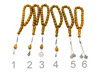 Perles de prière cylindriques parfumées à l'ambre, tasbih / SKU451 4
