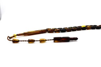 Perles de méditation et de prière combinées jaunes et brunes / SKU463 3