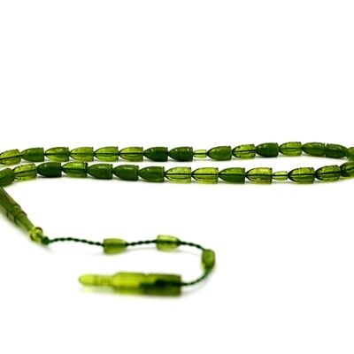 Perles de méditation et de prière vert forêt uniques / SKU467