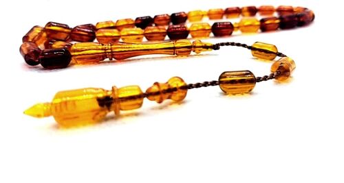 Honey - Amber Prayer & Meditation Beads / SKU475