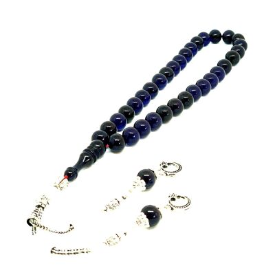 Meravigliose perline di preghiera blu, Kehribar Tesbih UK-912T / SKU482