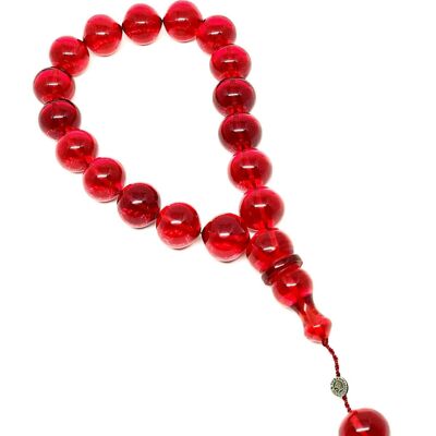 Perle di preghiera rosso ciliegia | Kehribar Tesbih / SKU487