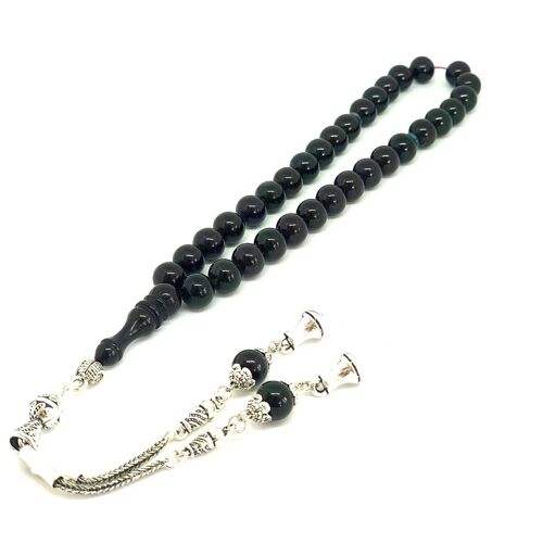 Luxurious Midnight Blue Prayer Beads, Kehribar Tesbih UK-661Q / SKU493