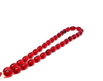 Superbes perles de prière CRIMSON RED, Kehribar Tesbih UK-729O / SKU496 3